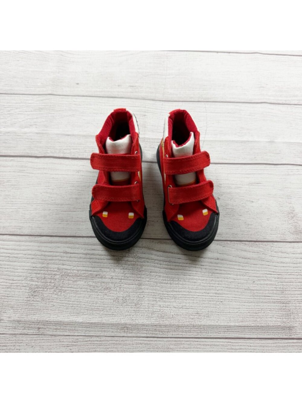 Cat & Jack Toddler Fire Truck High-Top Sneakers Red Black Durable 7 - Picture 4 of 6